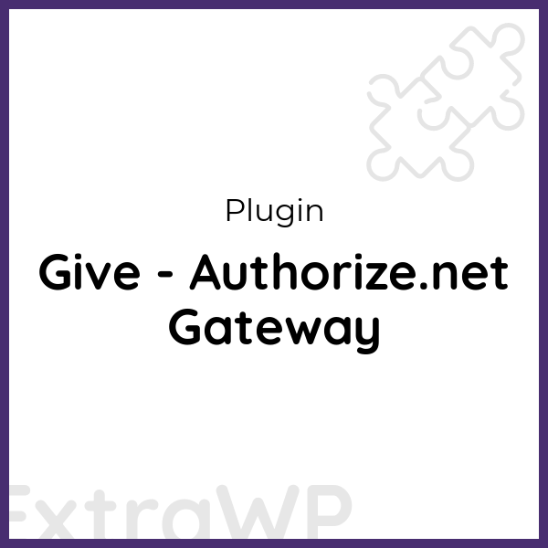 Give - Authorize.net Gateway