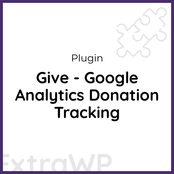 Give - Google Analytics Donation Tracking