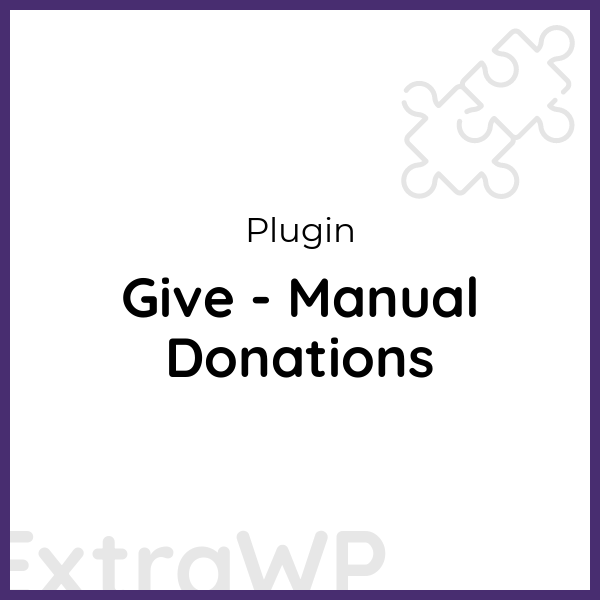 Give - Manual Donations