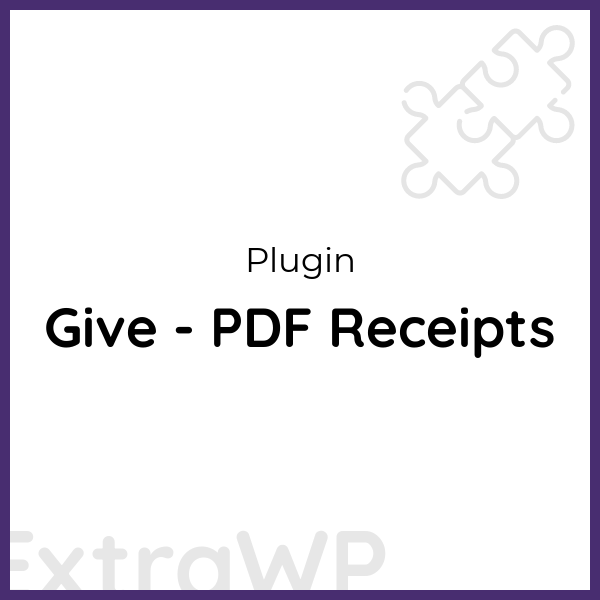 Give - PDF Receipts