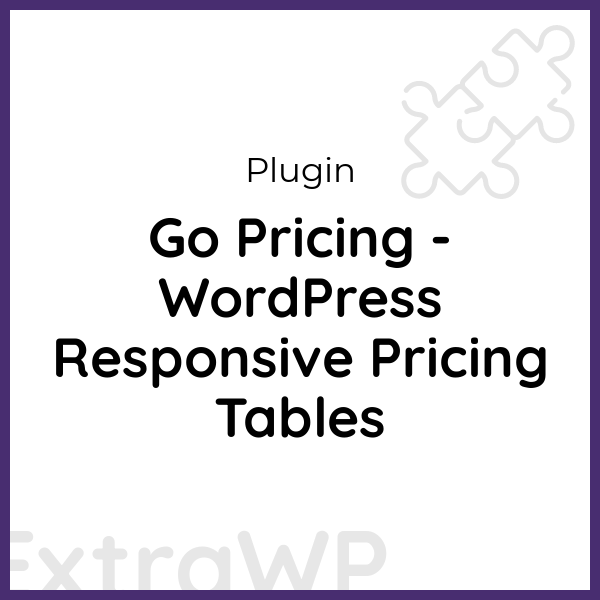 Go Pricing - WordPress Responsive Pricing Tables