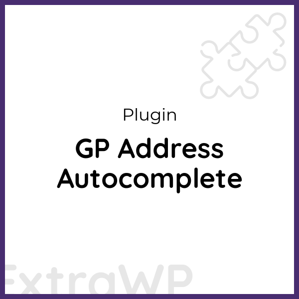 GP Address Autocomplete