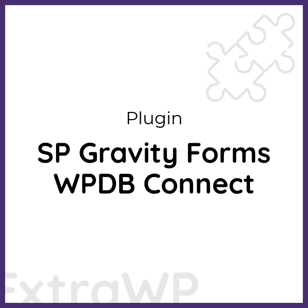 SP Gravity Forms WPDB Connect