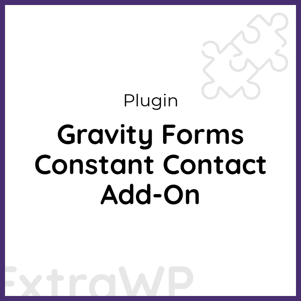 Gravity Forms Constant Contact Add-On