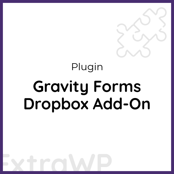 Gravity Forms Dropbox Add-On