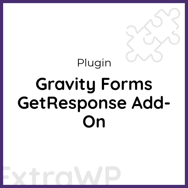 Gravity Forms GetResponse Add-On