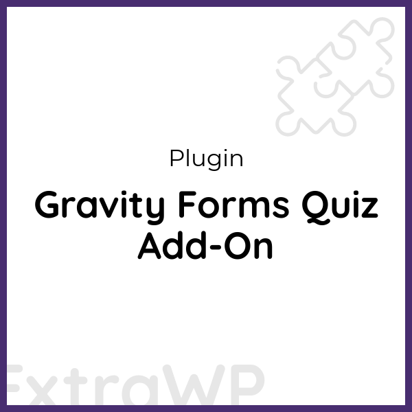 Gravity Forms Quiz Add-On