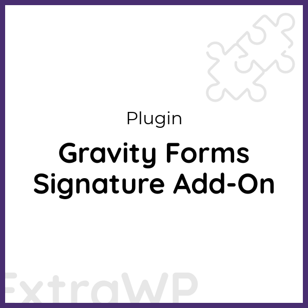 Gravity Forms Signature Add-On