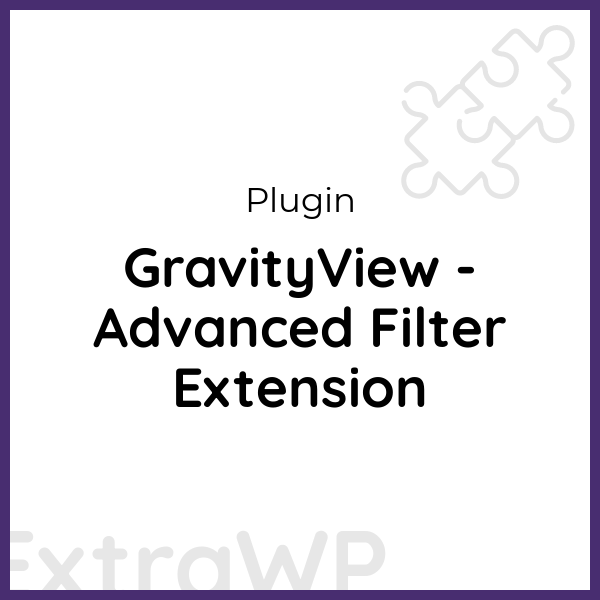 GravityView - Advanced Filter Extension