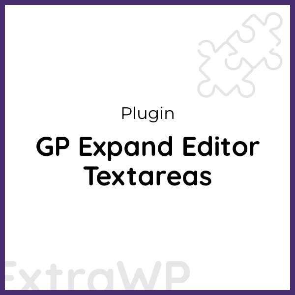 GP Expand Editor Textareas