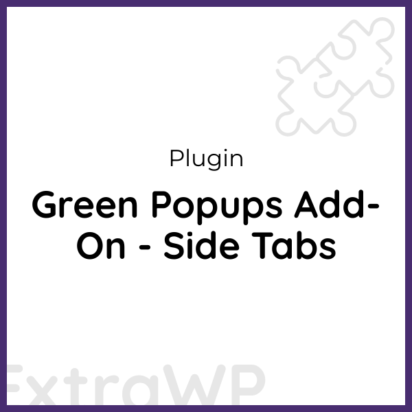 Green Popups Add-On - Side Tabs