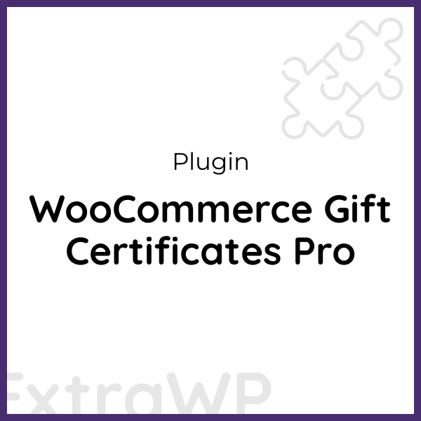 WooCommerce Gift Certificates Pro