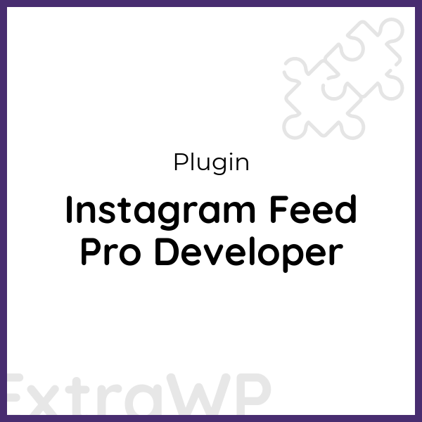 Instagram Feed Pro Developer