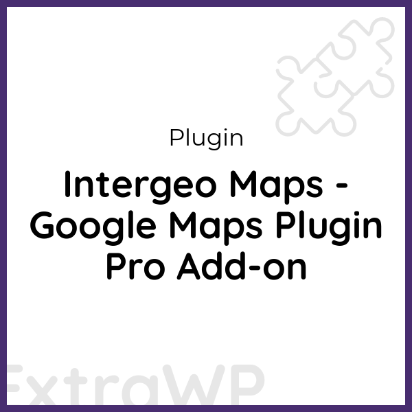 Intergeo Maps - Google Maps Plugin Pro Add-on