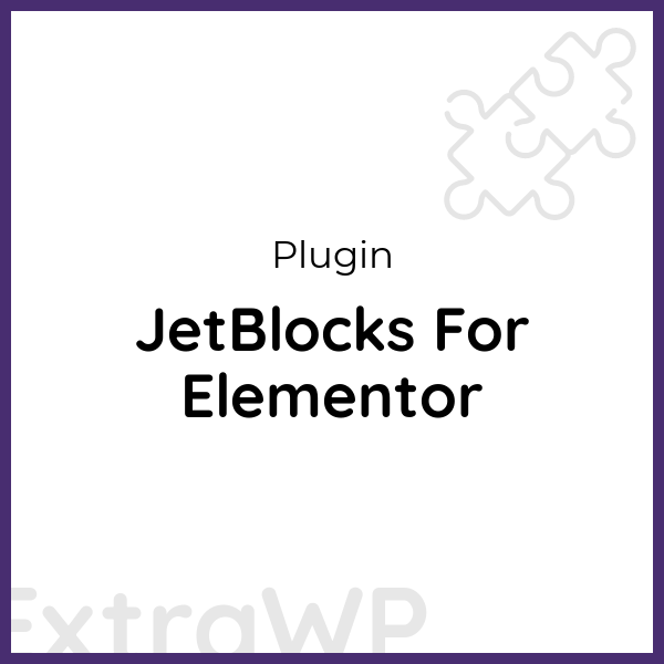 JetBlocks For Elementor