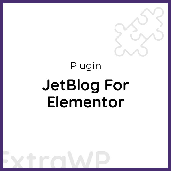 JetBlog For Elementor