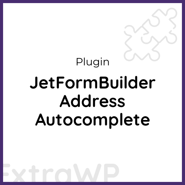 JetFormBuilder Address Autocomplete