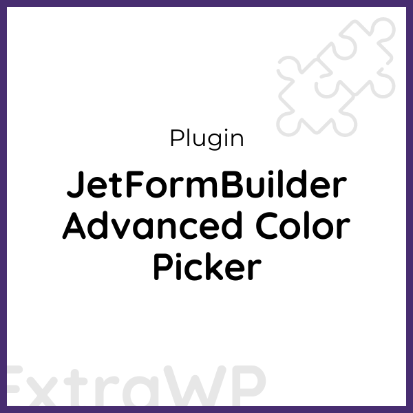 JetFormBuilder Advanced Color Picker