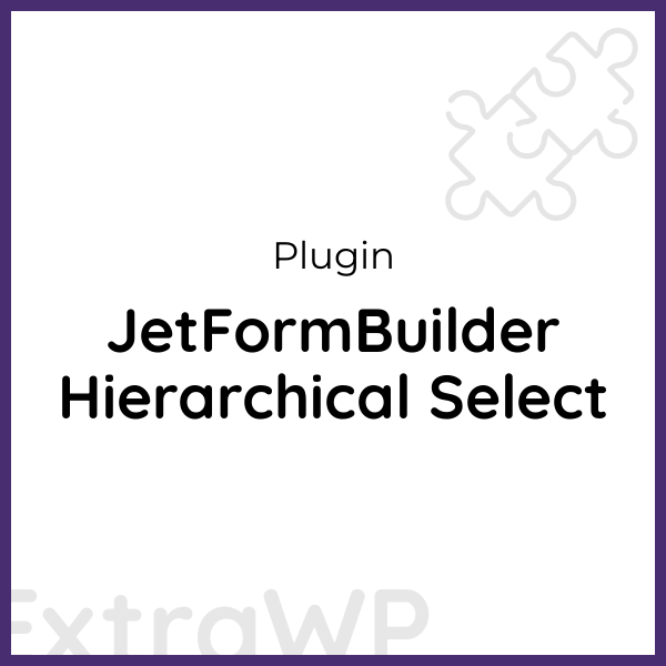 JetFormBuilder Hierarchical Select