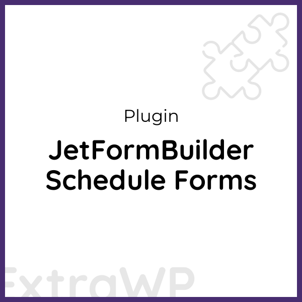 JetFormBuilder Schedule Forms