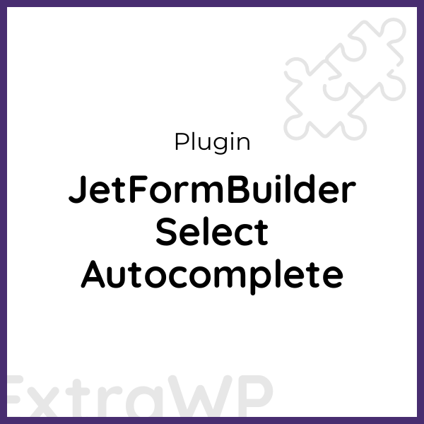 JetFormBuilder Select Autocomplete