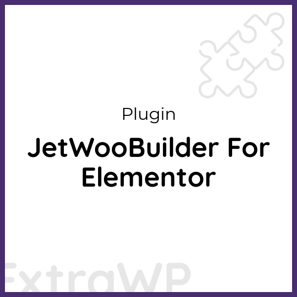 JetWooBuilder For Elementor