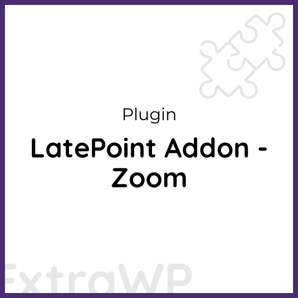LatePoint Addon - Zoom