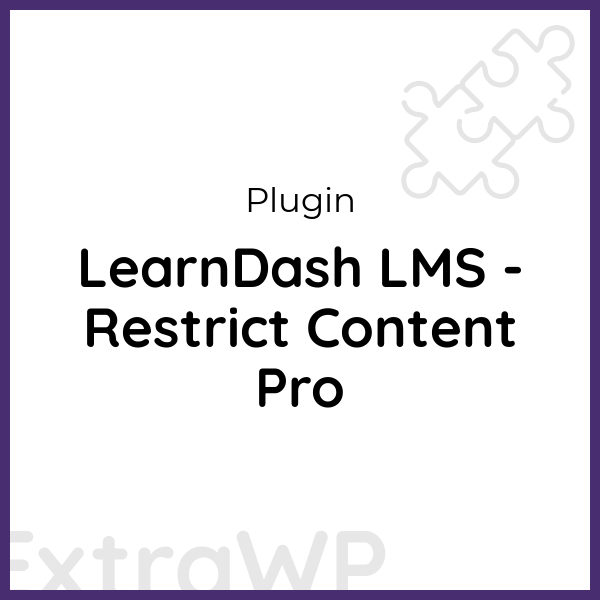 LearnDash LMS - Restrict Content Pro