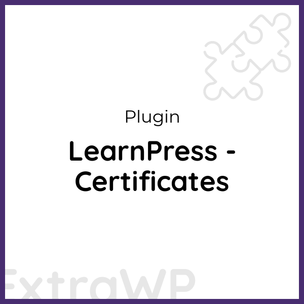 LearnPress - Certificates