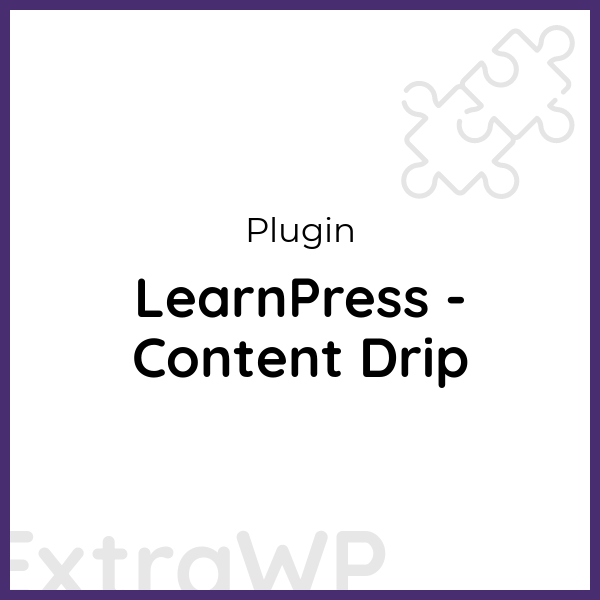 LearnPress - Content Drip