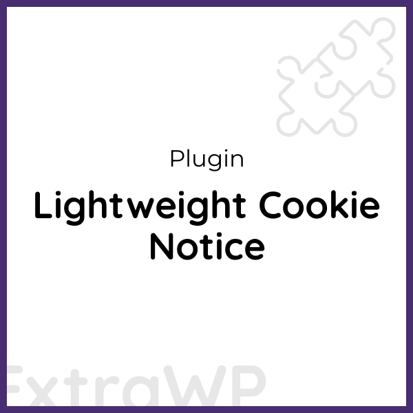 Lightweight Cookie Notice