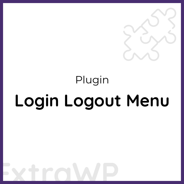 Login Logout Menu