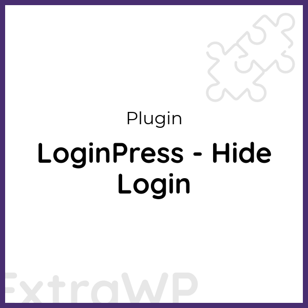 LoginPress - Hide Login