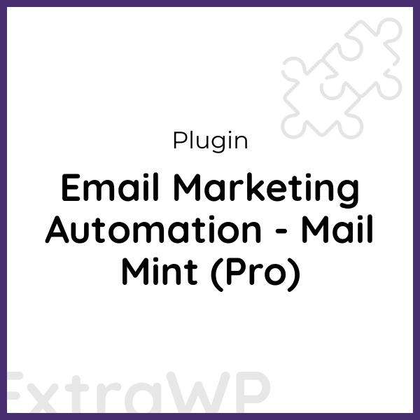 Email Marketing Automation - Mail Mint (Pro)