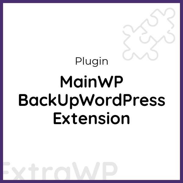 MainWP BackUpWordPress Extension