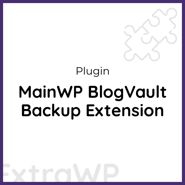 MainWP BlogVault Backup Extension