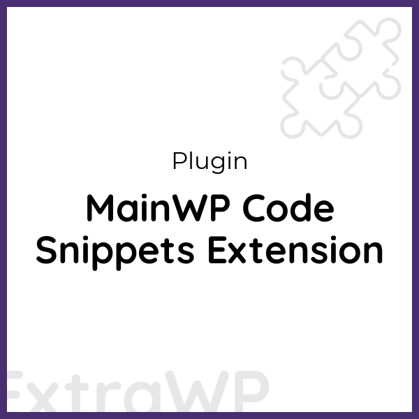 MainWP Code Snippets Extension