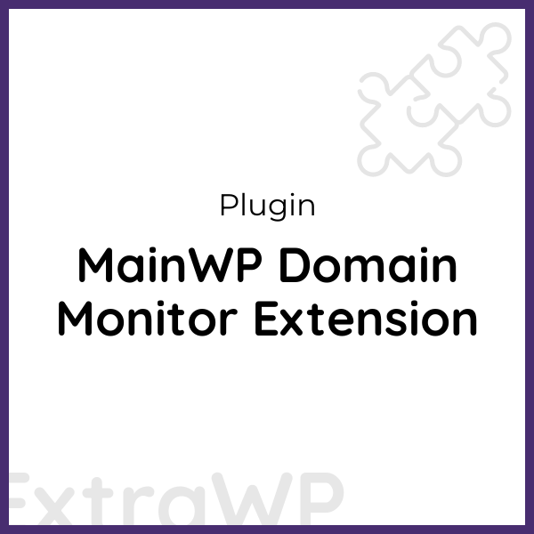 MainWP Domain Monitor Extension
