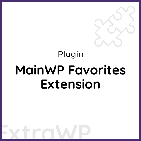 MainWP Favorites Extension