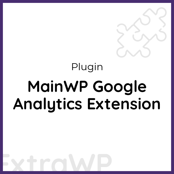 MainWP Google Analytics Extension