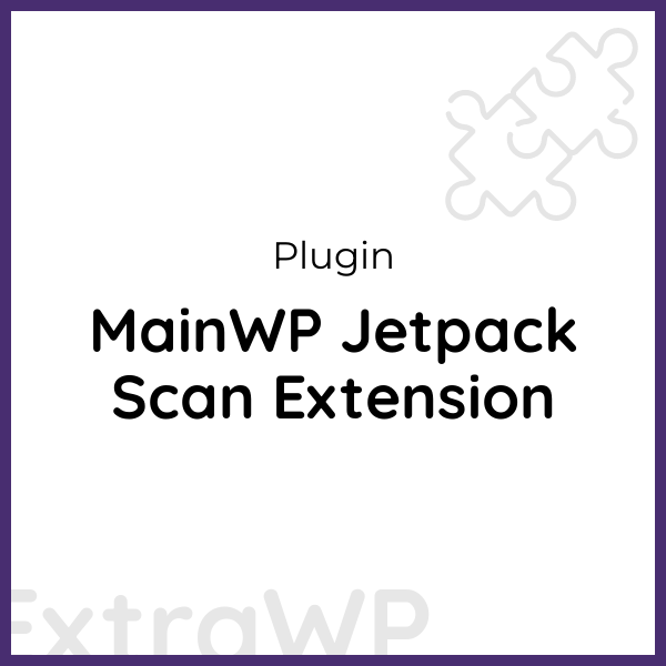 MainWP Jetpack Scan Extension