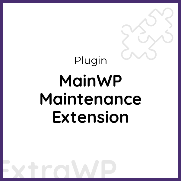 MainWP Maintenance Extension