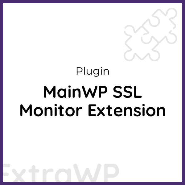 MainWP SSL Monitor Extension