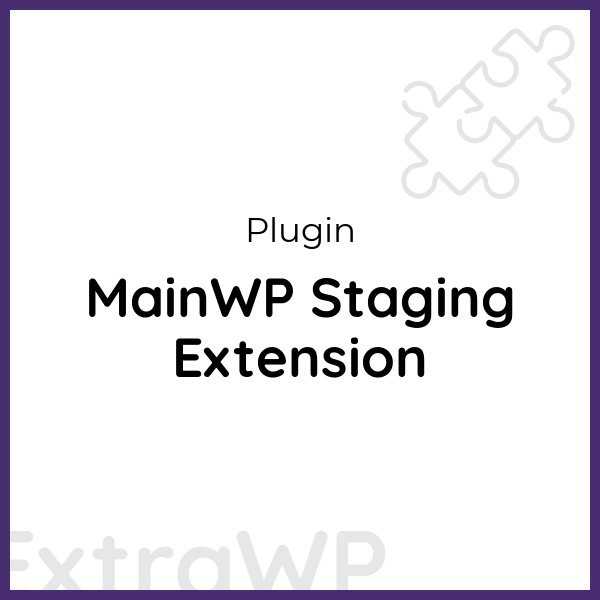 MainWP Staging Extension