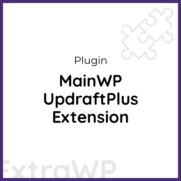 MainWP UpdraftPlus Extension