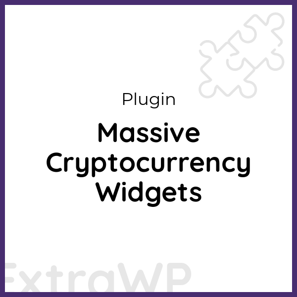 Massive Cryptocurrency Widgets