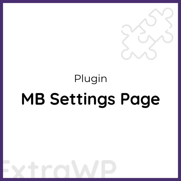 MB Settings Page