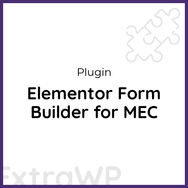 Elementor Form Builder for MEC