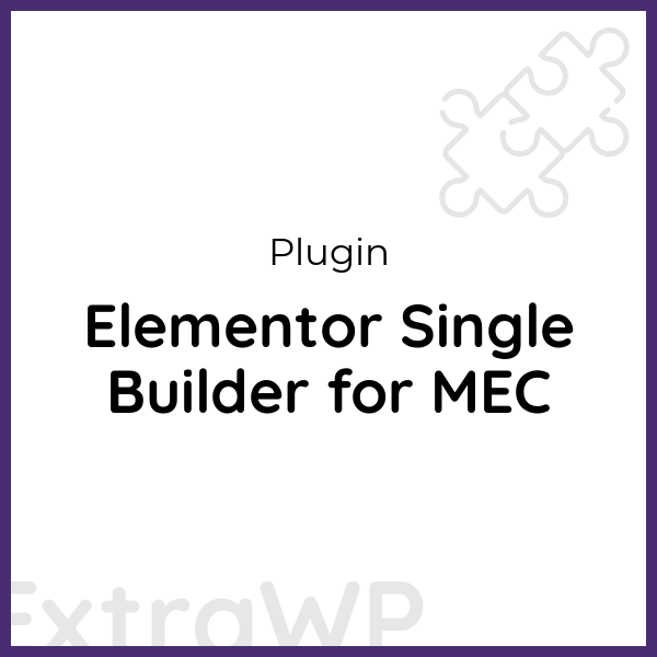 Elementor Single Builder for MEC
