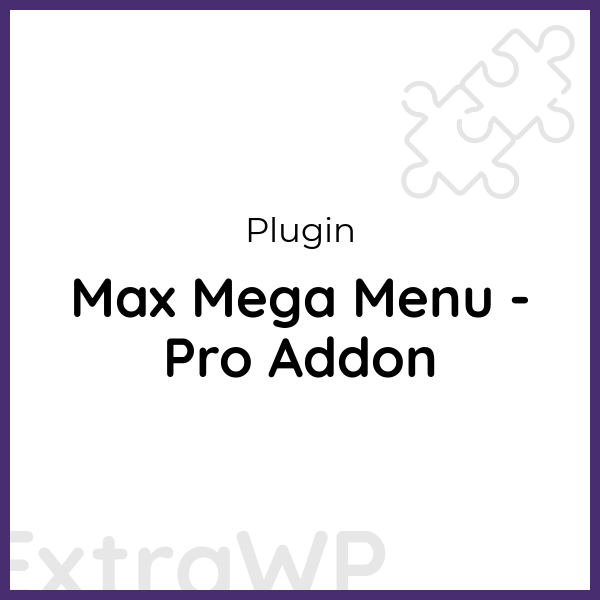 Max Mega Menu - Pro Addon